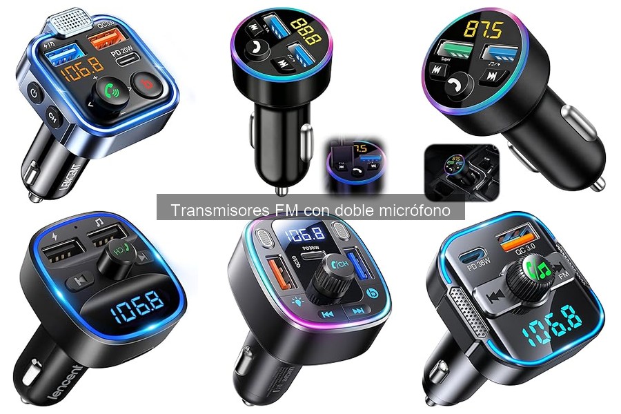 ¿Qué es un transmisor FM con doble micrófono para coche?